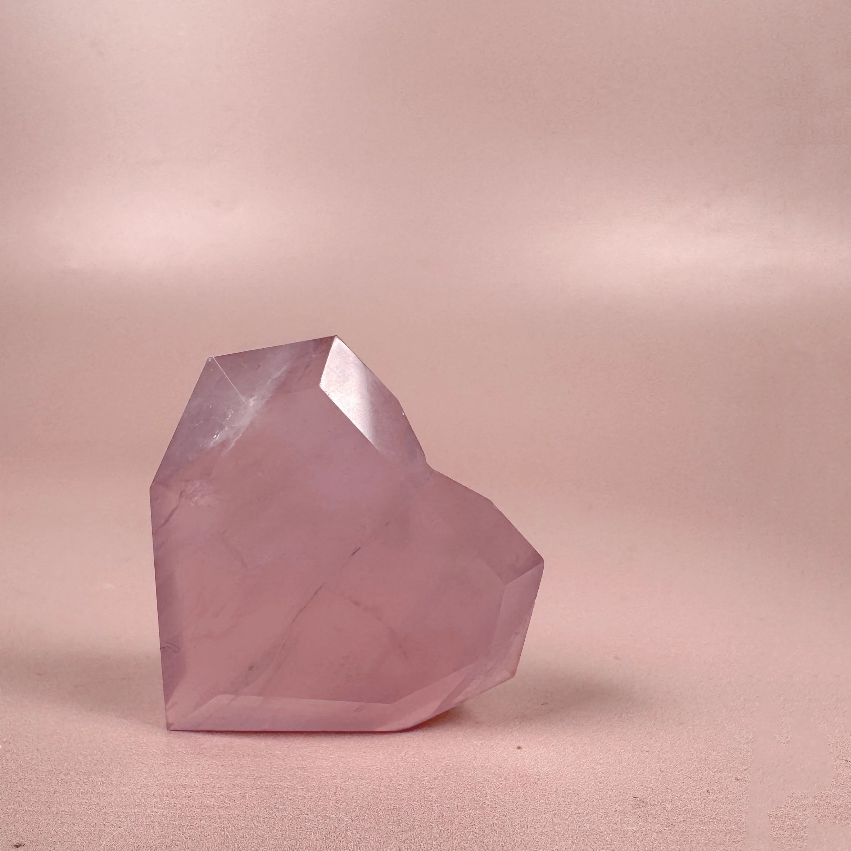 Esté Crystals crystal Faceted Rose Quartz Heart