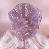Esté Crystals crystal Flowery Amethyst Slab with Stand