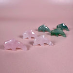 Esté Crystals crystal Green Aventurine and Rose Quartz Mini Dolphins