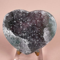 Esté Crystals crystal Green & Pink Rainbow Amethyst Heart