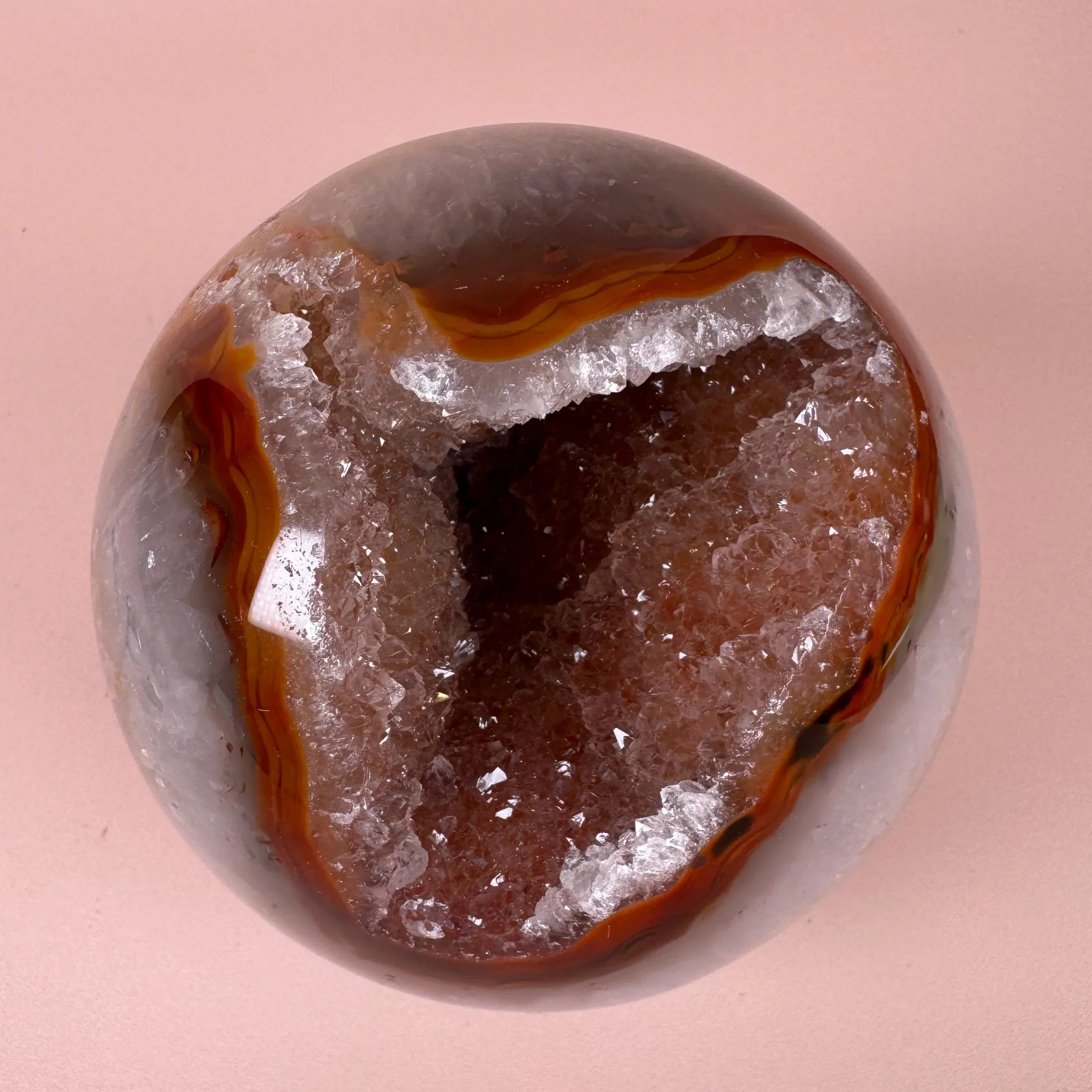 Esté Crystals crystal Heart Shaped Red Agate Sphere