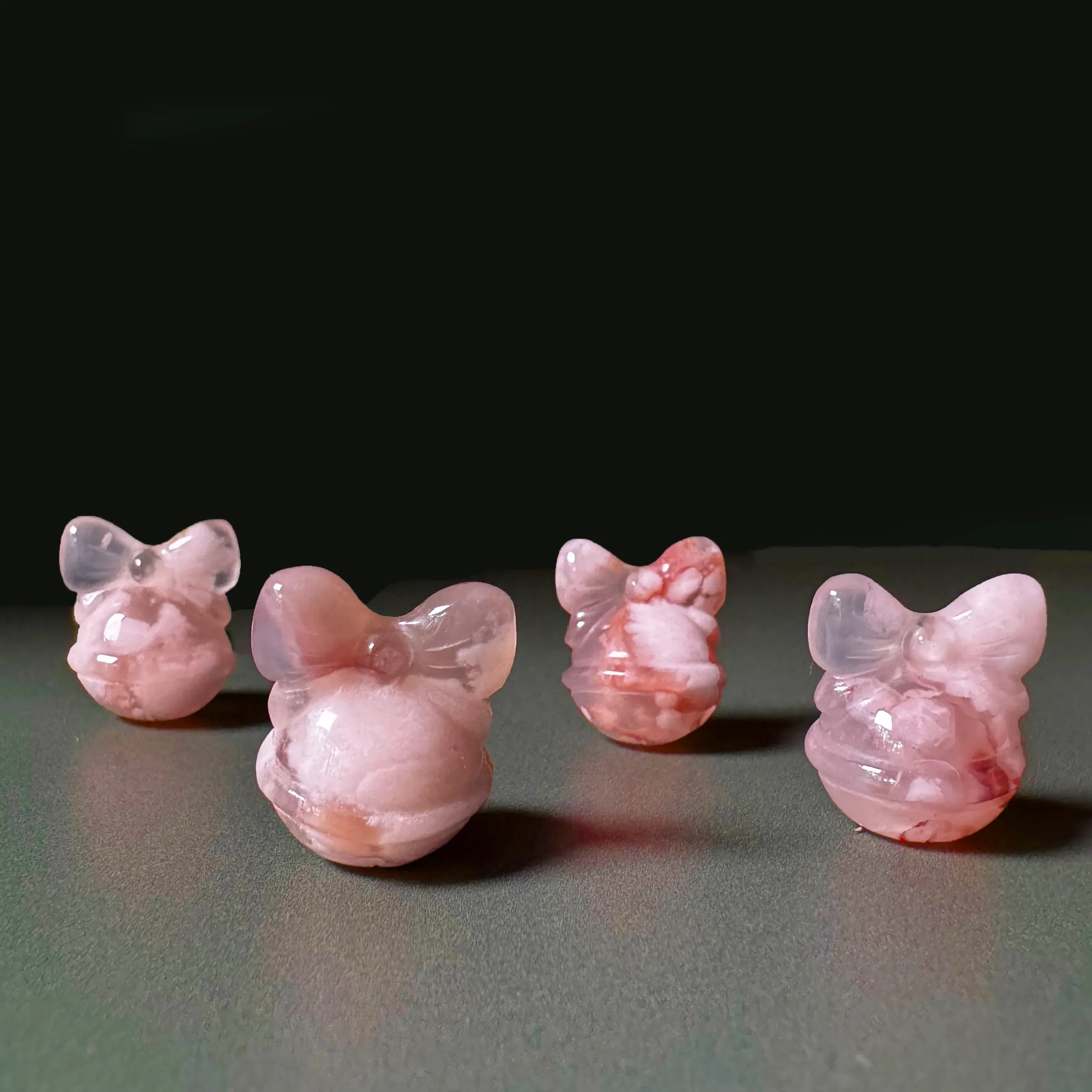 Esté Crystals crystal Intuitively Chosen Flower Agate Mini Christmas Bells