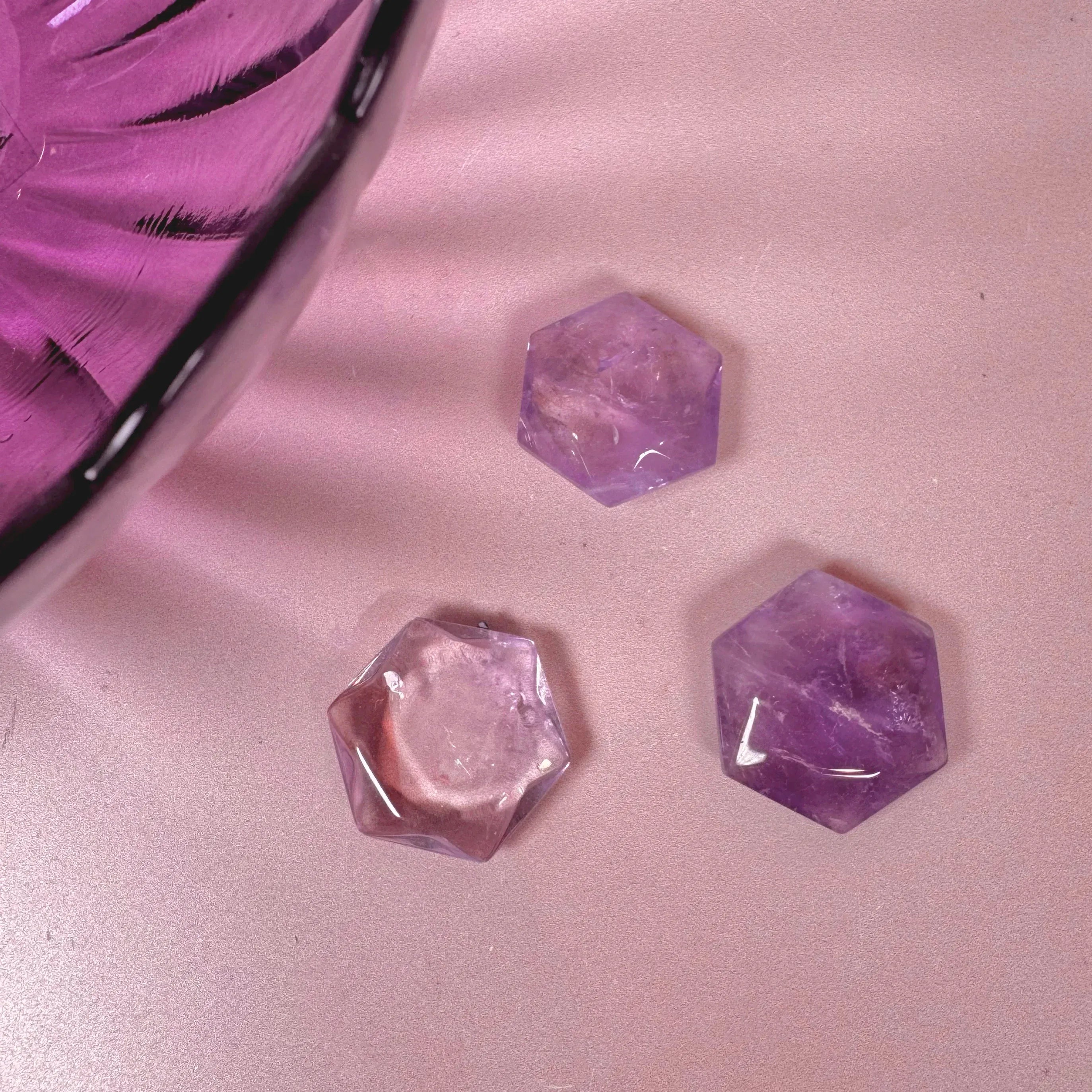 Esté Crystals crystal Intuitively Chosen Mini Amethyst Hexagons