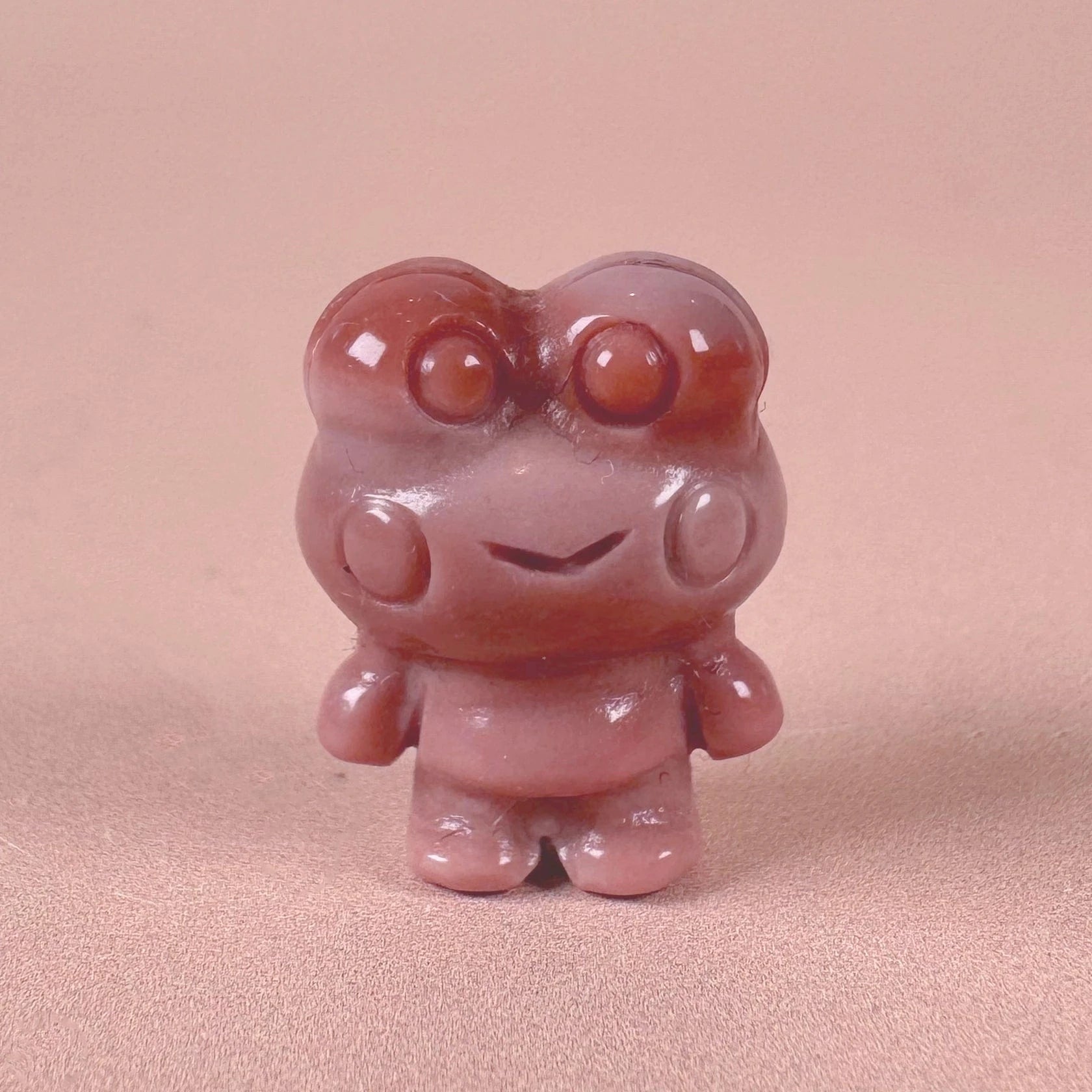 Esté Crystals crystal Intuitively Chosen Pink Alashan Agate Mini Keroppi