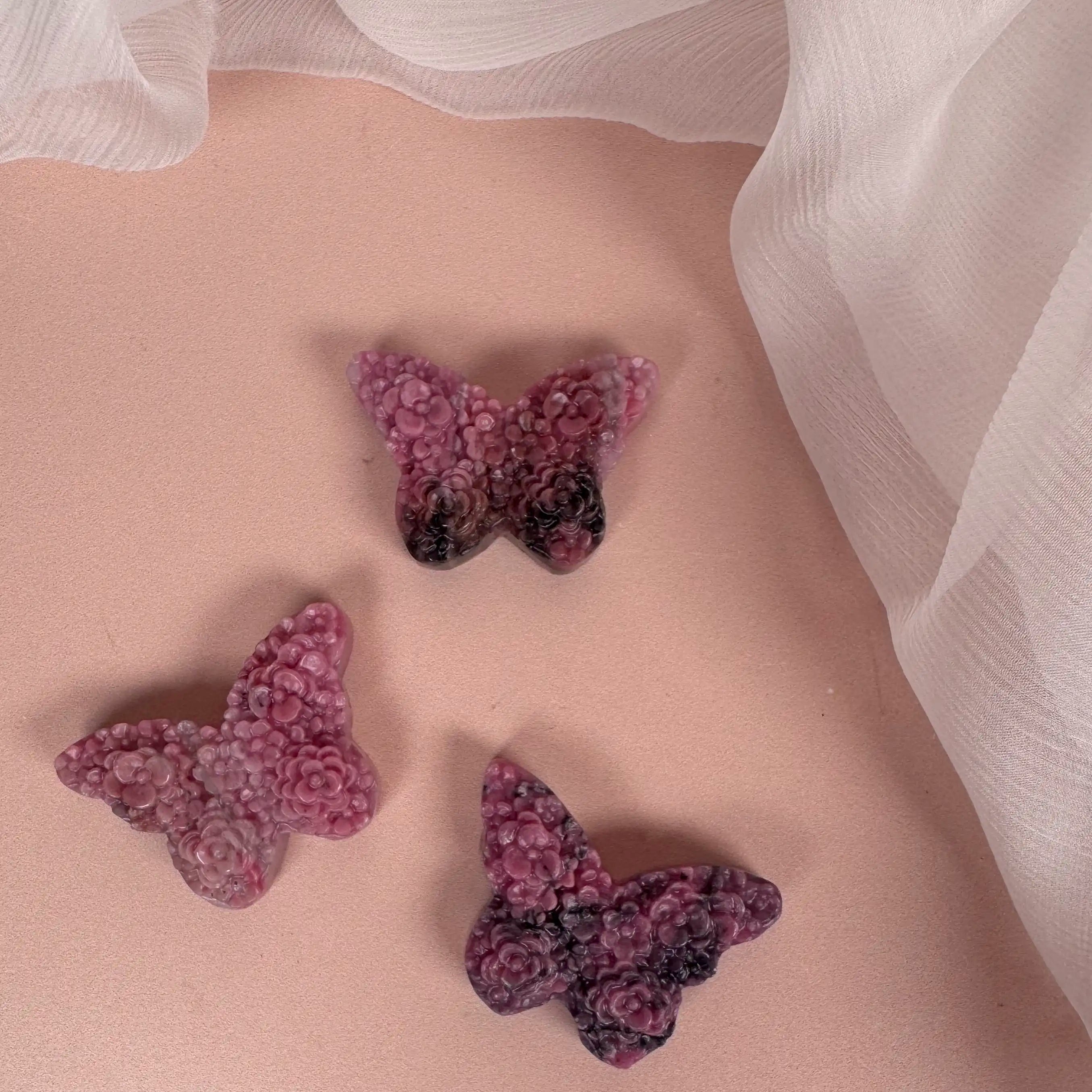Esté Crystals crystal Intuitively Chosen Rhodonite Butterfly