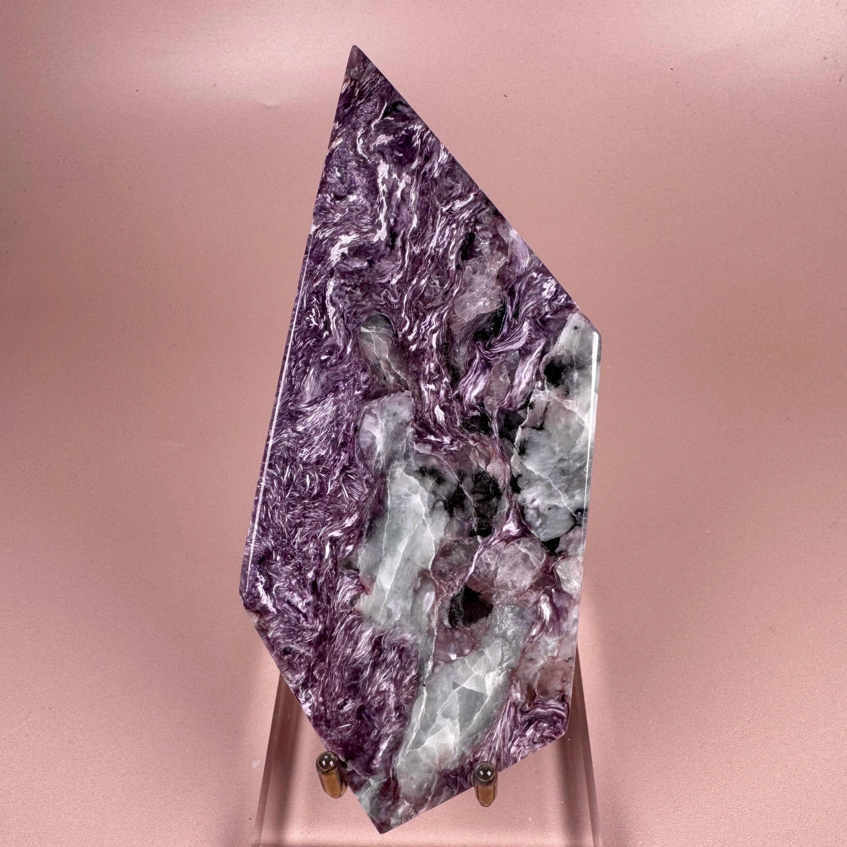 Esté Crystals crystal, jewelry Charoite Slab