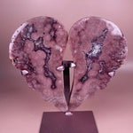 Esté Crystals crystal Lani Pink Amethyst Angel Wings with Stand