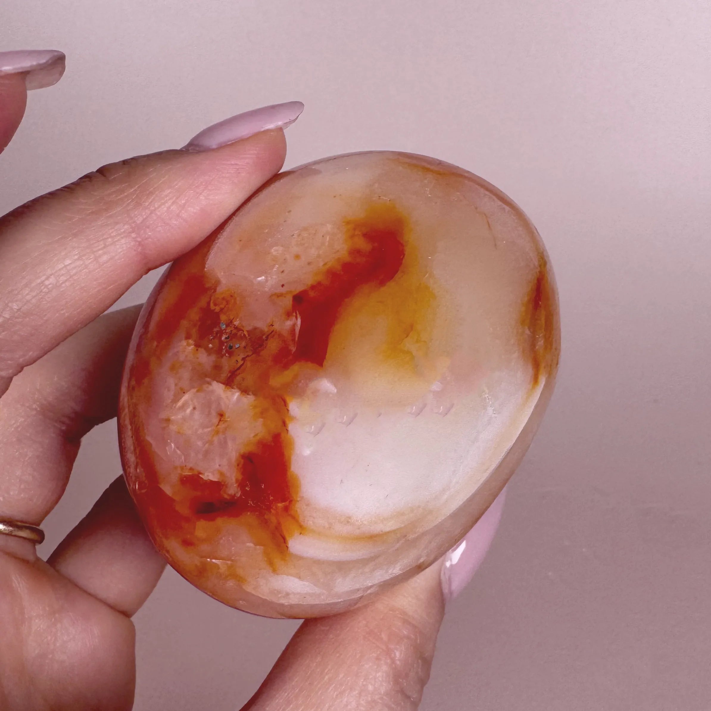 Esté Crystals crystal Large Carnelian Palm