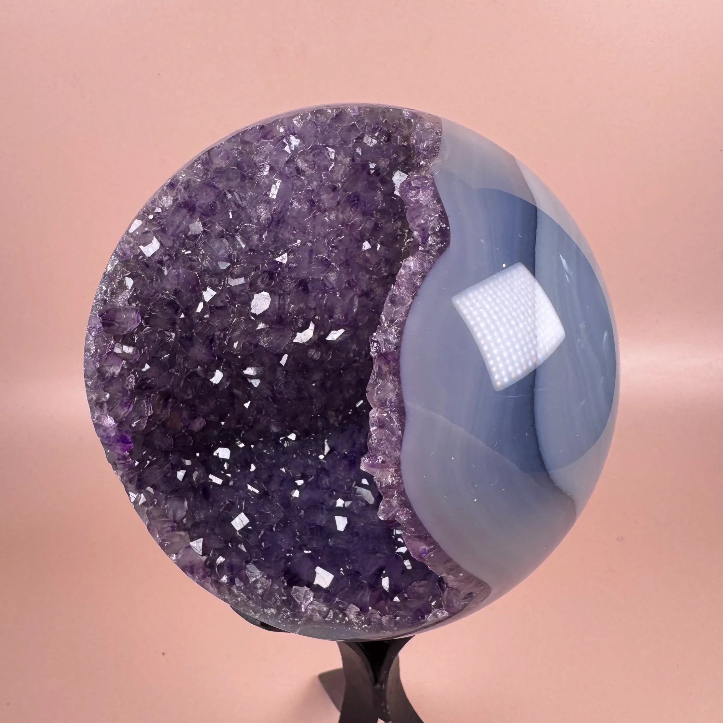 Esté Crystals crystal Large Crescent Moon Agate Sphere