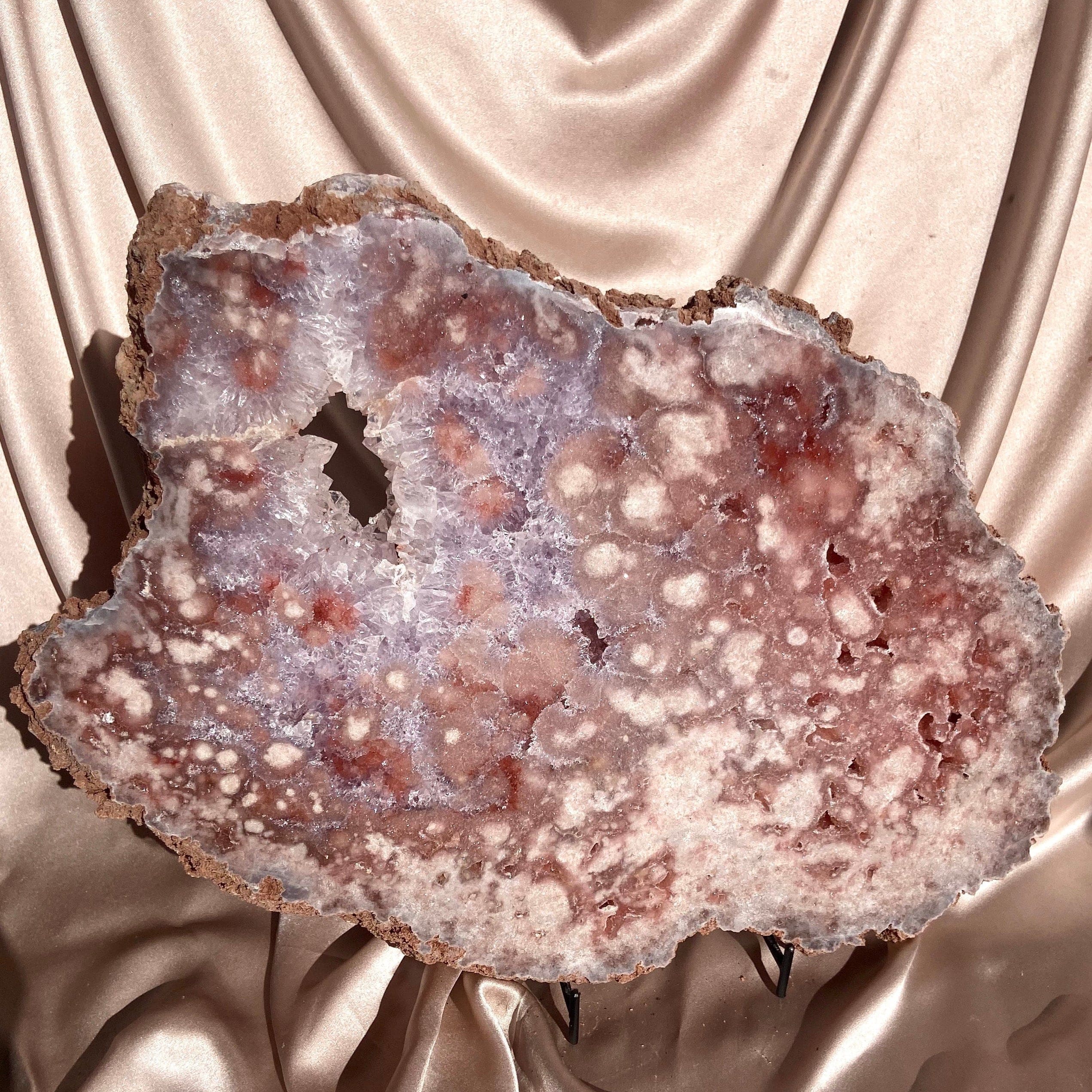 Esté Crystals crystal Large Pink Amethyst Statement Slab