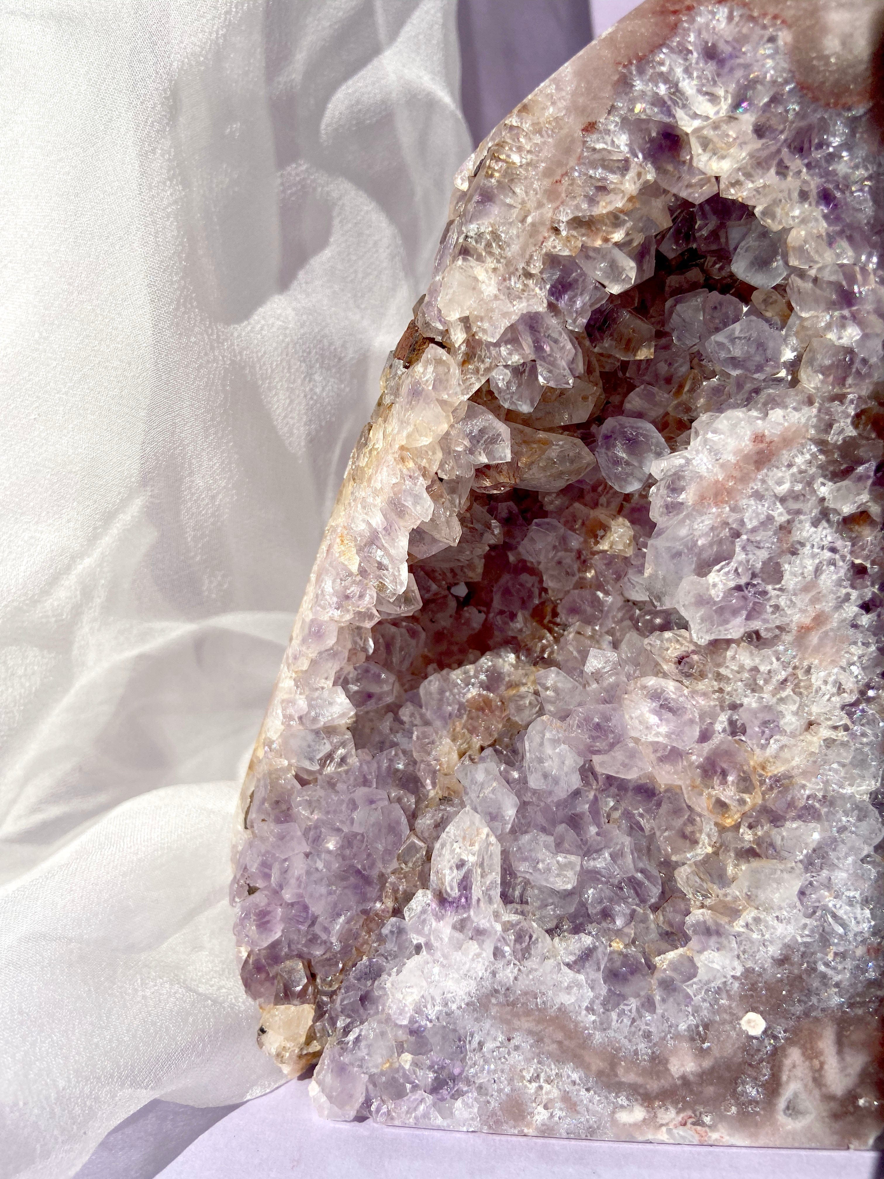 Esté Crystals crystal Large Pink Amethyst Tower