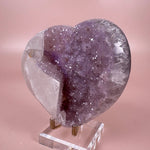 Esté Crystals crystal Lavender Rainbow Amethyst Heart with Calcite