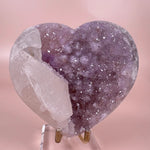 Esté Crystals crystal Lavender Rainbow Amethyst Heart with Calcite