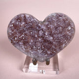 Esté Crystals crystal Lavender Rainbow Amethyst Heart with Calcite