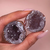 Esté Crystals crystal Lilac Agate Geode Pair