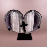 Esté Crystals crystal Lilac Druzy Heart Angel Wings