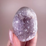 Esté Crystals crystal Lilac Pink Amethyst Druzy Palm Stone