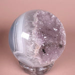 Esté Crystals crystal Lilac Sugar Agate Sphere with Banding