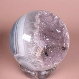Esté Crystals crystal Lilac Sugar Agate Sphere with Banding