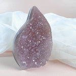 Esté Crystals crystal Lumi Pink Druzy Banded Agate Flame