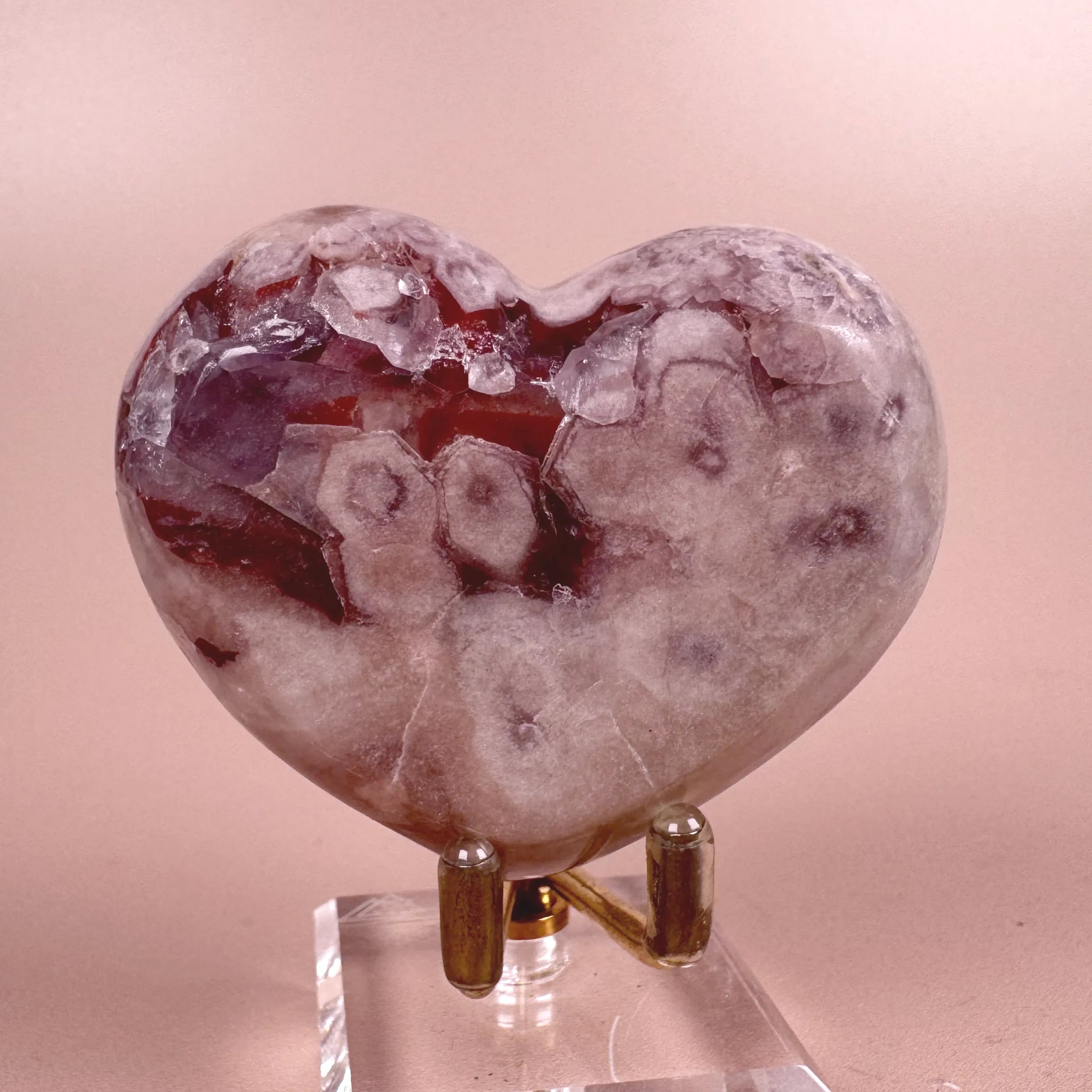 Esté Crystals crystal Mara Pink Amethyst Heart