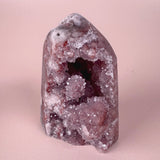 Esté Crystals crystal Marina Blue and Red Rosette Pink Amethyst Tower