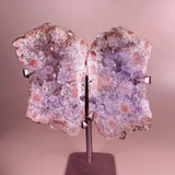 Esté Crystals crystal Melody Pink Amethyst Wings with Stand