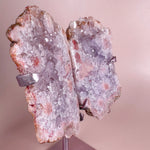 Esté Crystals crystal Melody Pink Amethyst Wings with Stand