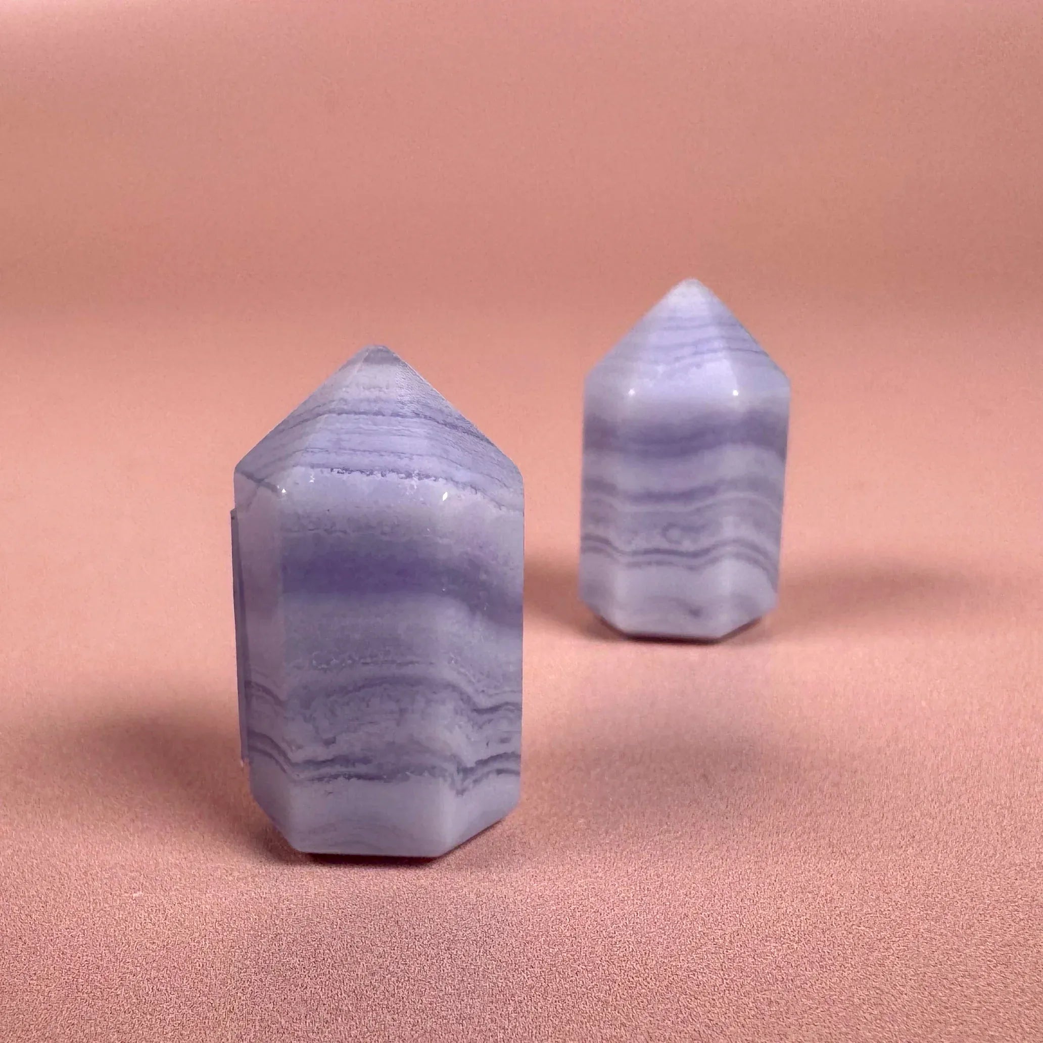 Esté Crystals crystal Mini Blue Lace Agate Tower