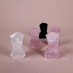 Esté Crystals crystal Mini Rose Quartz, Clear Quartz, Obsidian Goddess Bodies