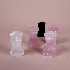 Esté Crystals crystal Mini Rose Quartz, Clear Quartz, Obsidian Goddess Bodies