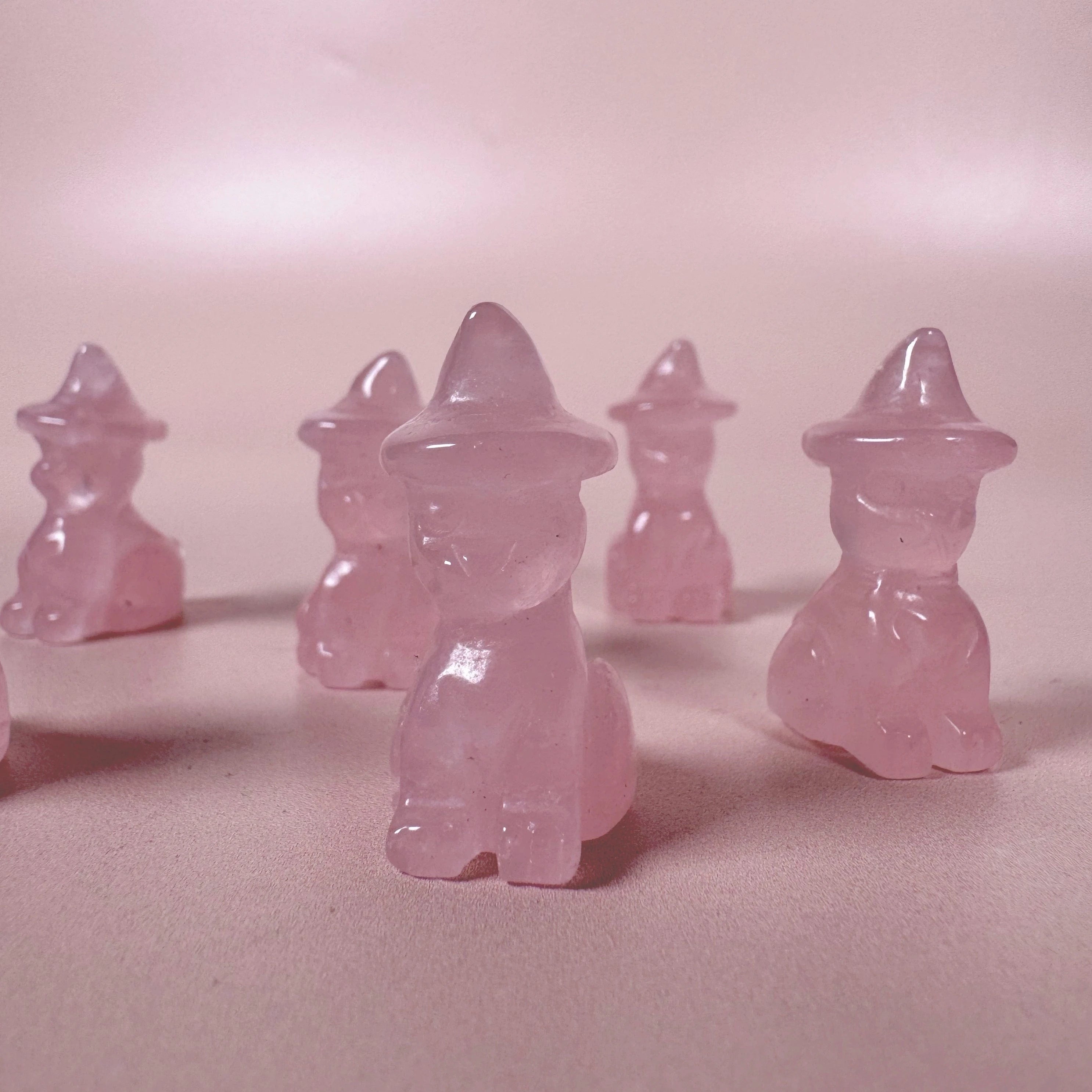 Esté Crystals crystal Mini Witchy Rose Quartz Cats