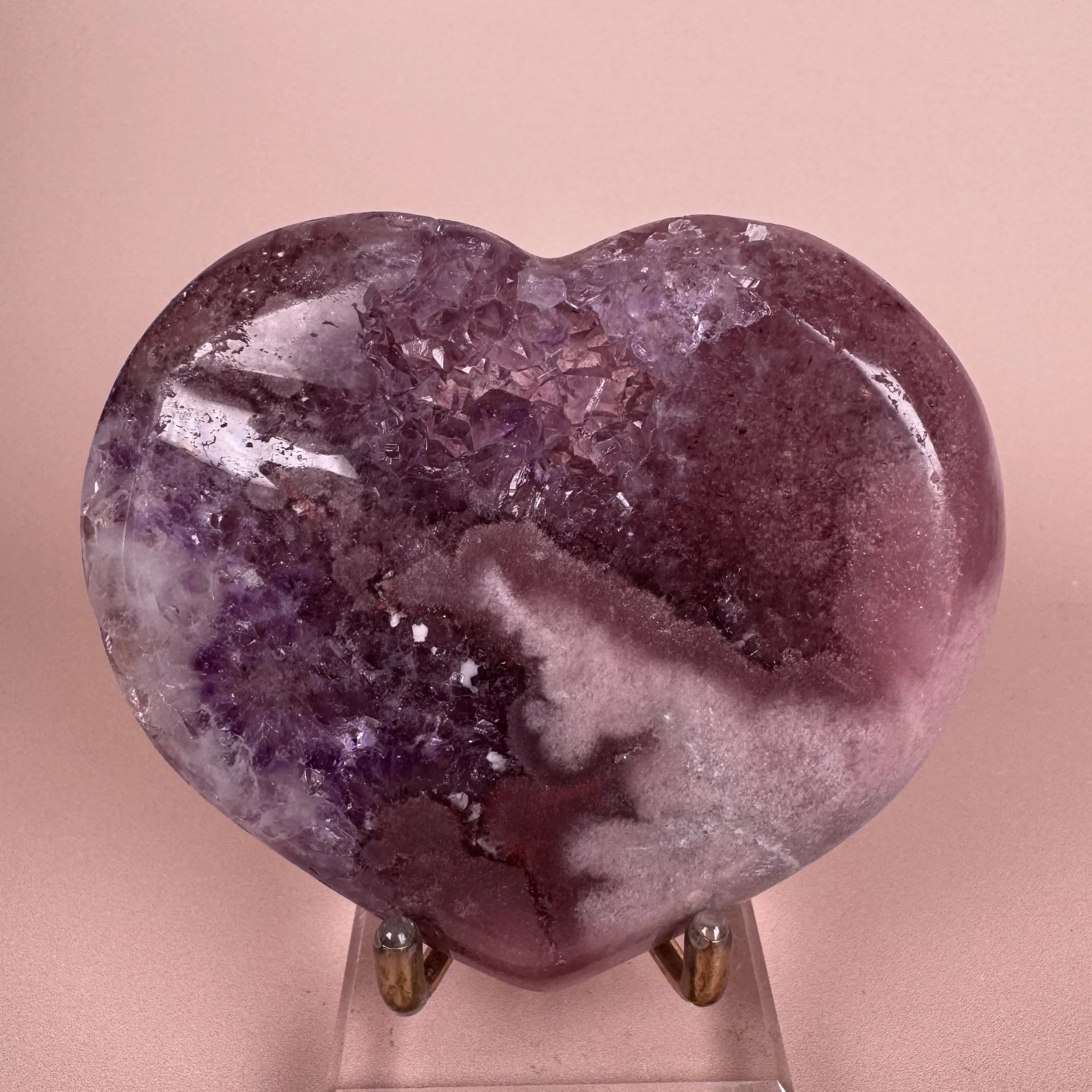 Esté Crystals crystal Mirae Pink Amethyst Heart