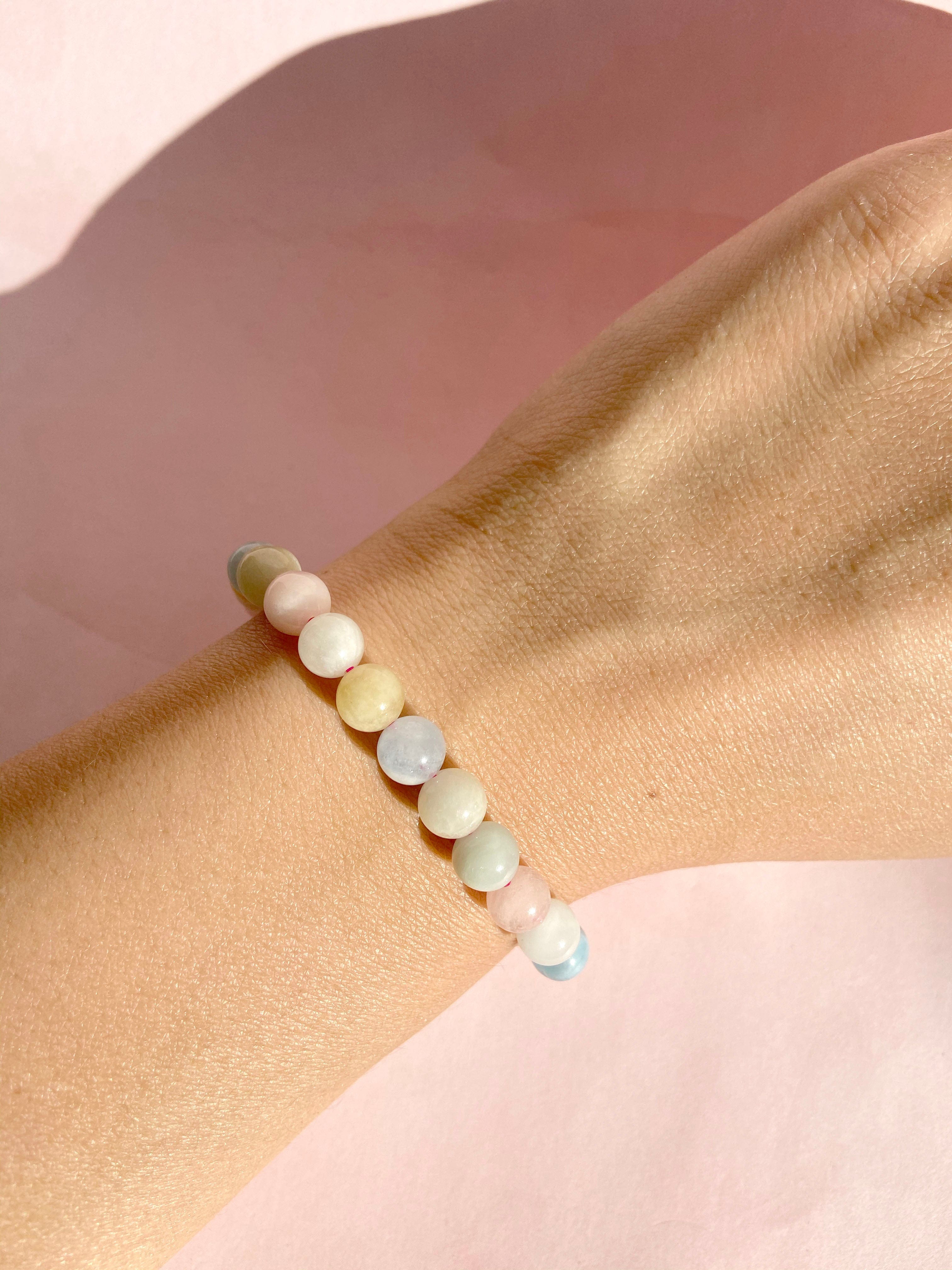 Esté Crystals crystal Morganite Crystal Bracelet