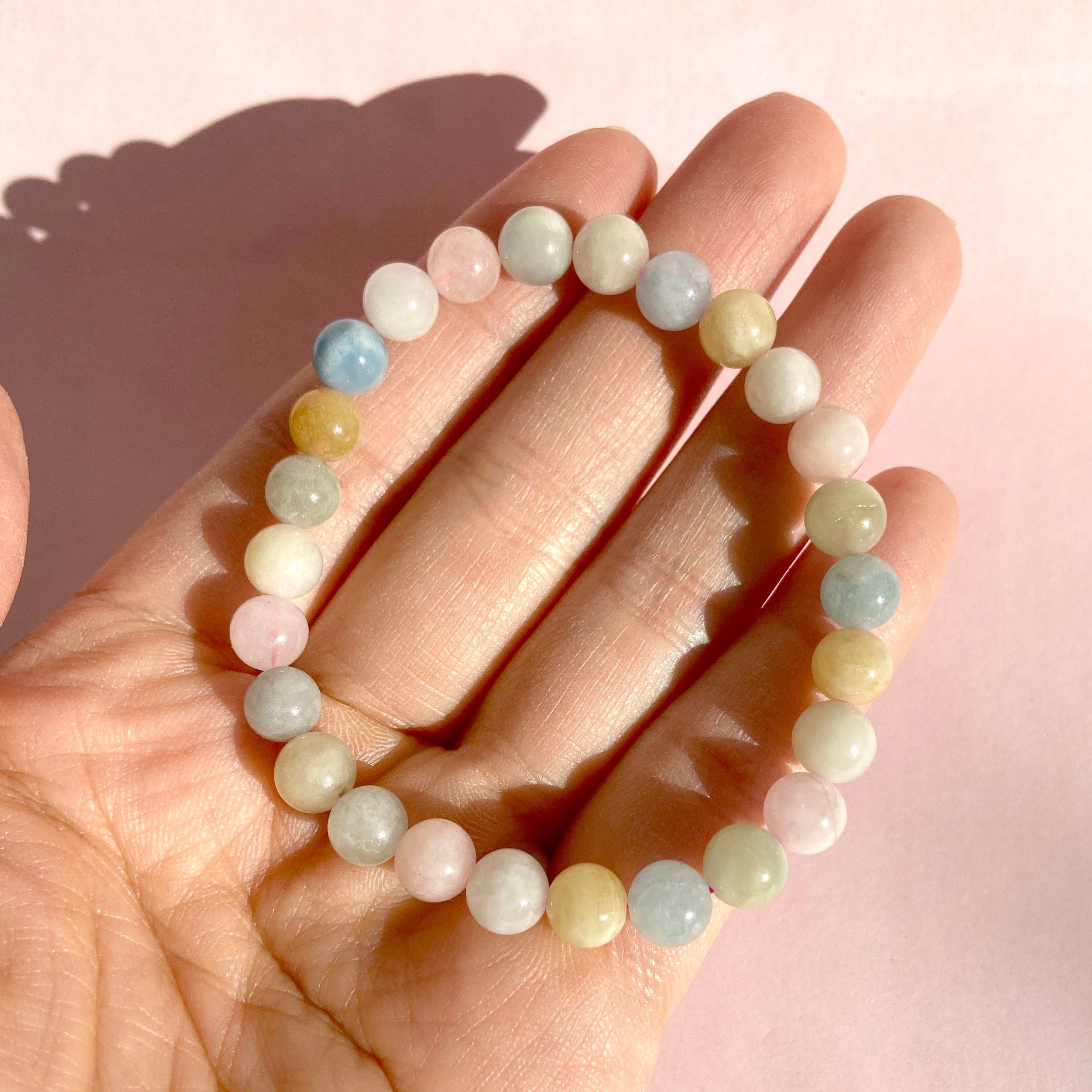 Esté Crystals crystal Morganite Crystal Bracelet
