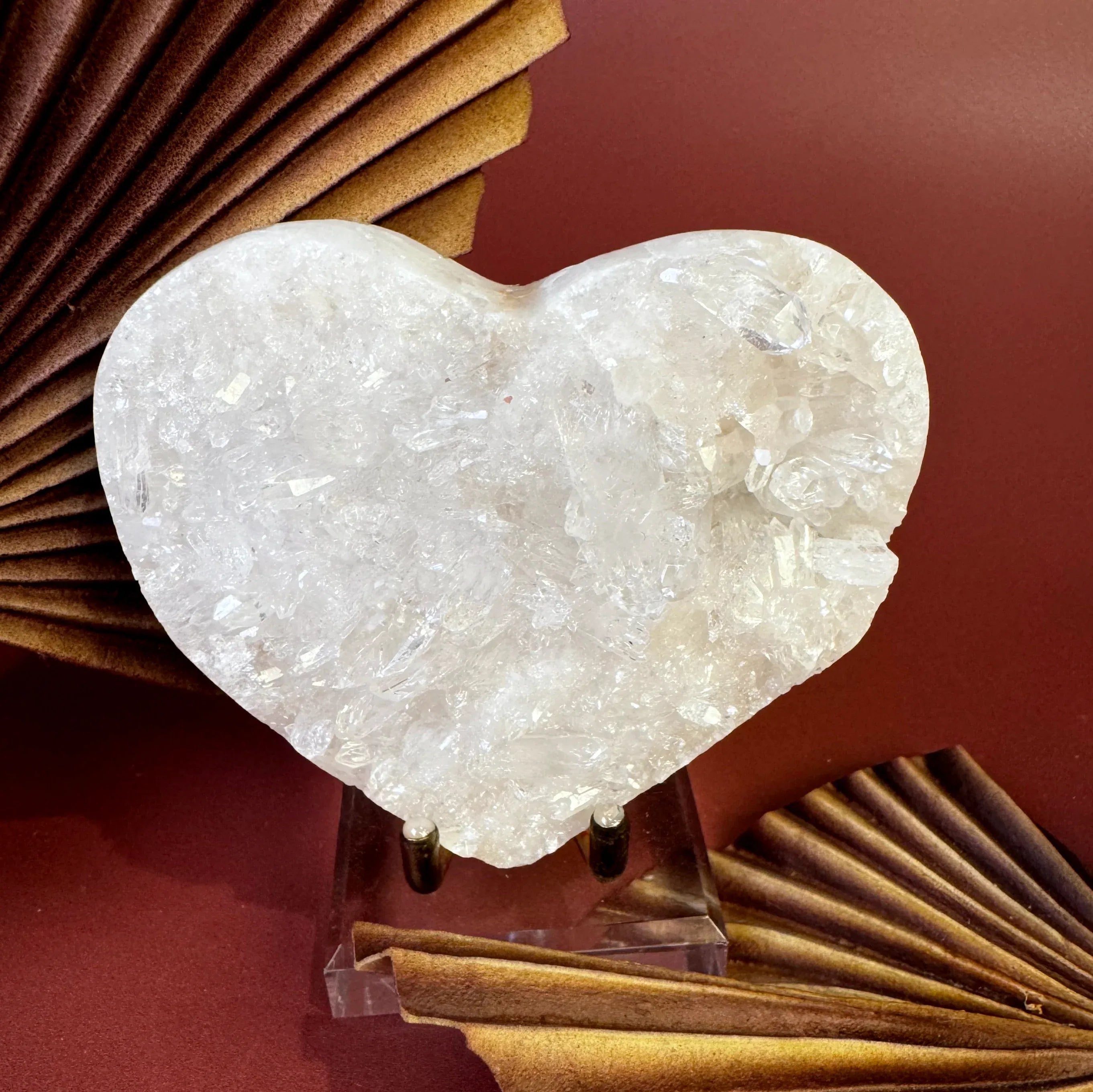 Esté Crystals crystal Needly Clear Quartz Heart