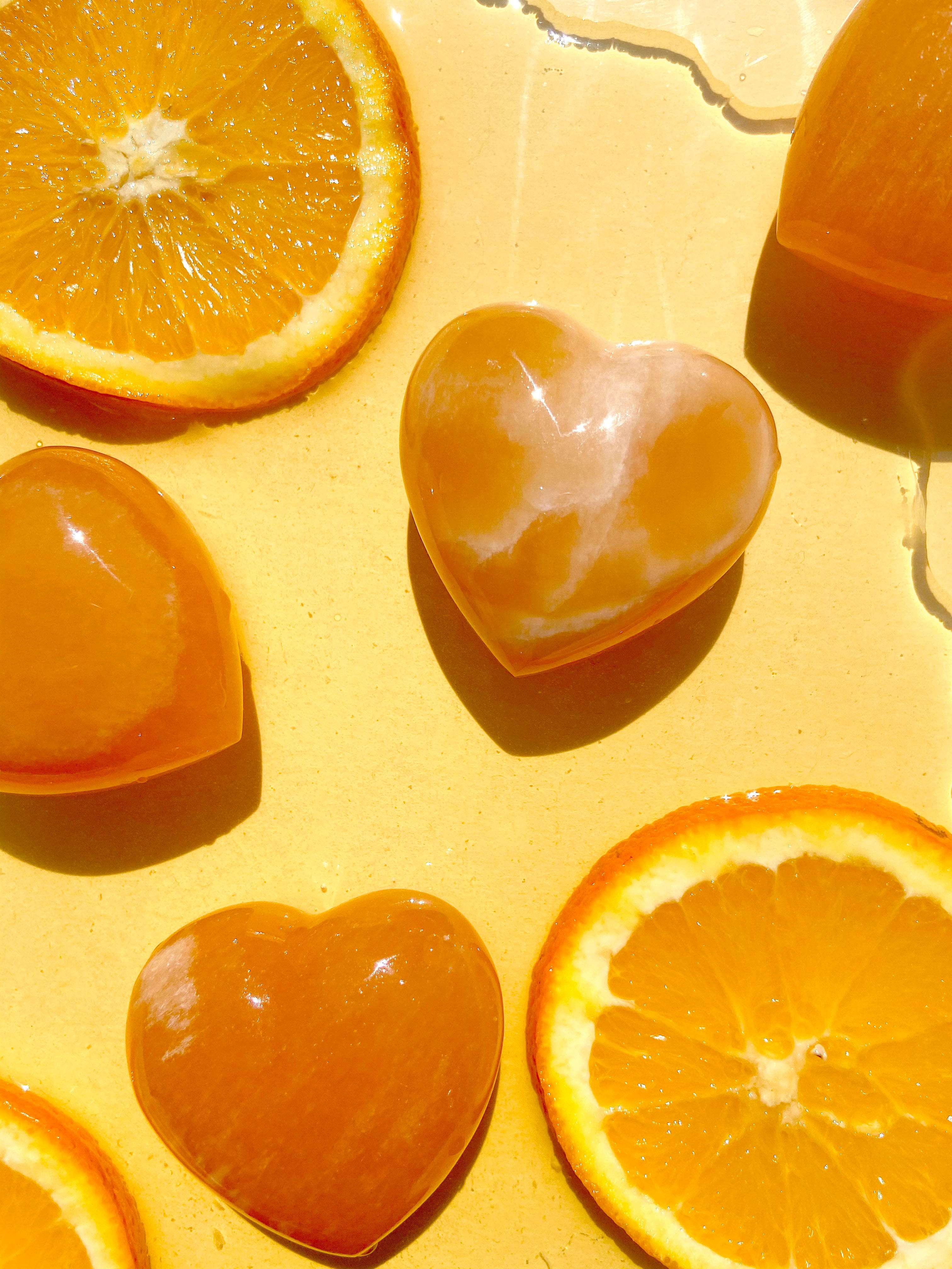 Esté Crystals crystal Orange Calcite Hearts