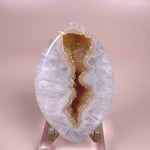 Esté Crystals crystal Orange Druzy Agate Evil Eye
