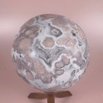 Esté Crystals crystal Pastel Blue Heart Shaped Druzy Flower Agate Sphere