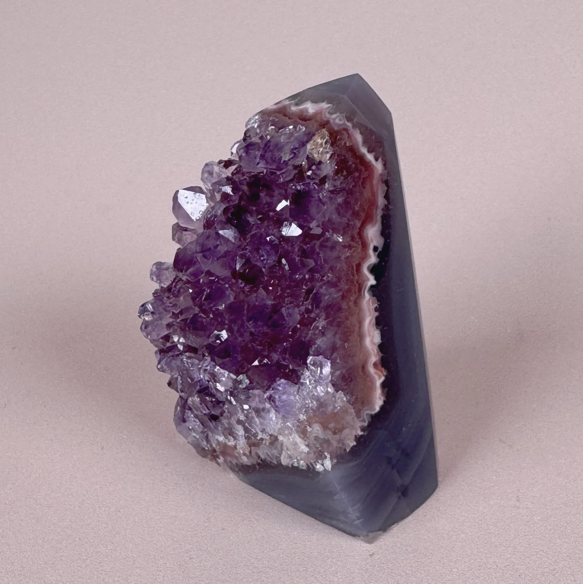 Esté Crystals crystal Pink Agate Amethyst Point