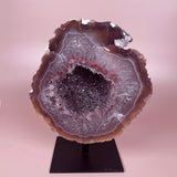 Esté Crystals crystal Pink Agate Geode on Stand