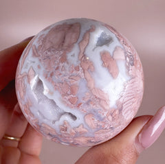 Esté Crystals crystal Pink Agate Sphere