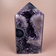 Esté Crystals crystal Pink Amethyst Agate Tower