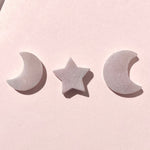 Esté Crystals crystal Pink Amethyst Moon and Star Mini Crystals