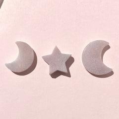 Esté Crystals crystal Pink Amethyst Moon and Star Mini Crystals