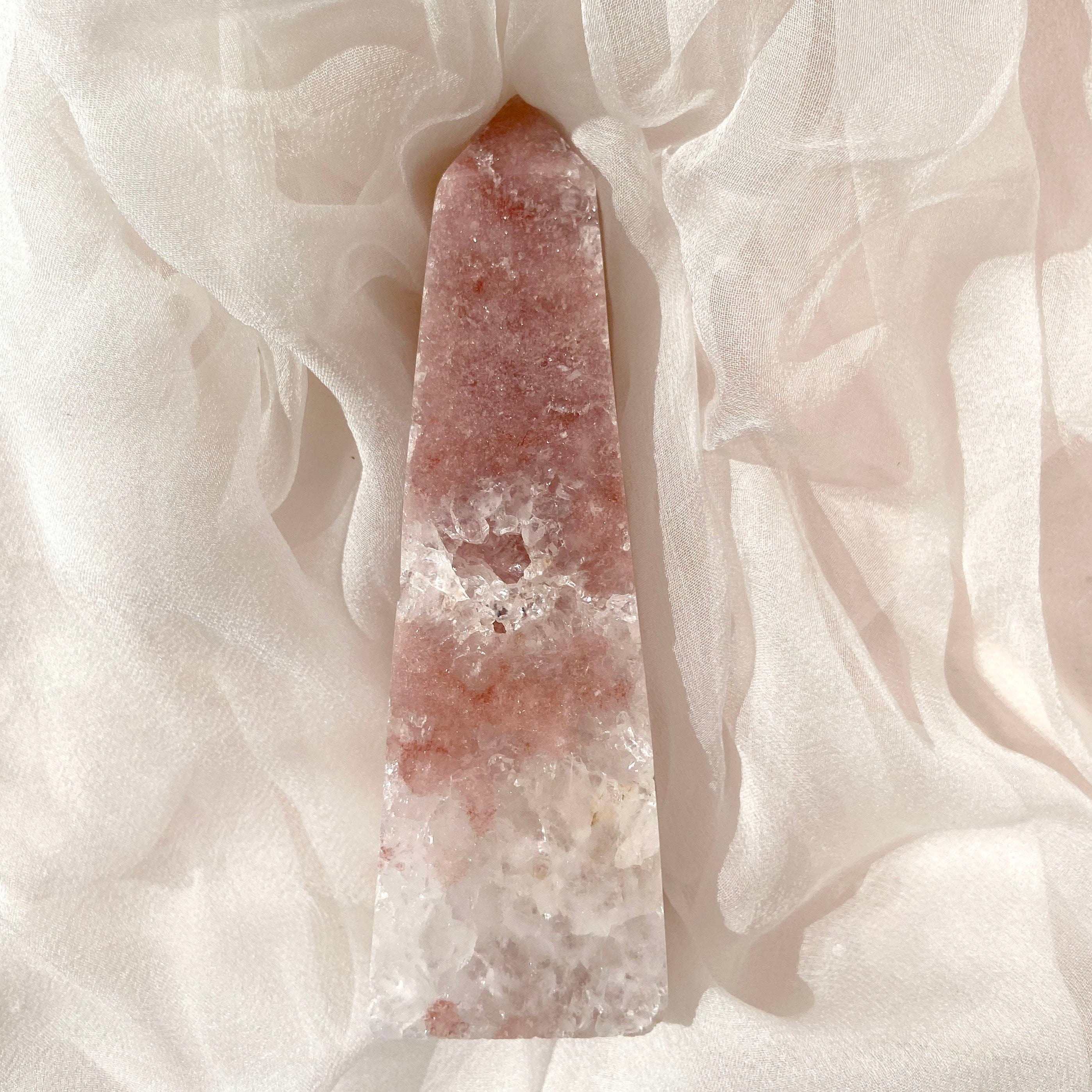 Esté Crystals crystal Pink Amethyst Tower