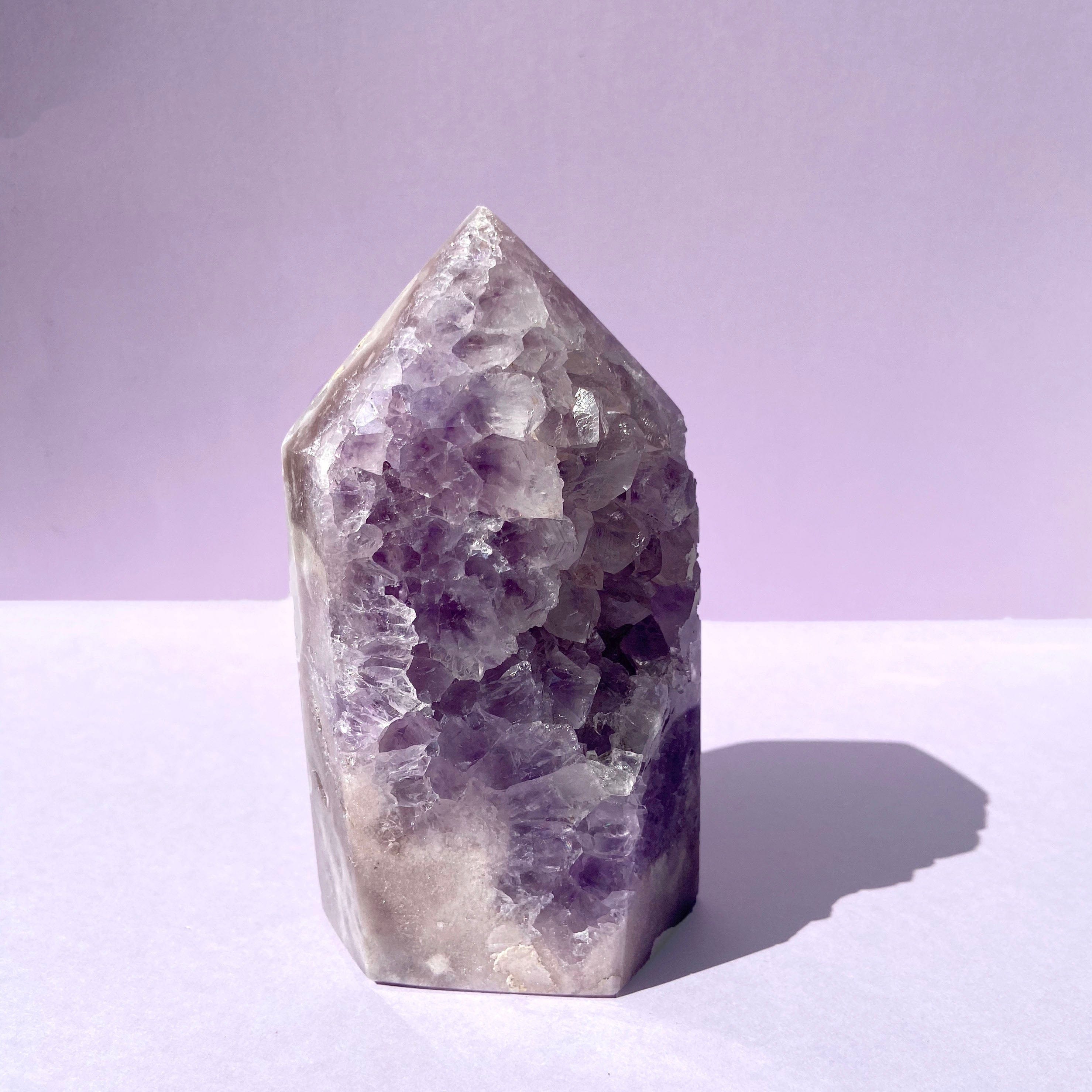 Esté Crystals crystal Pink Amethyst Tower