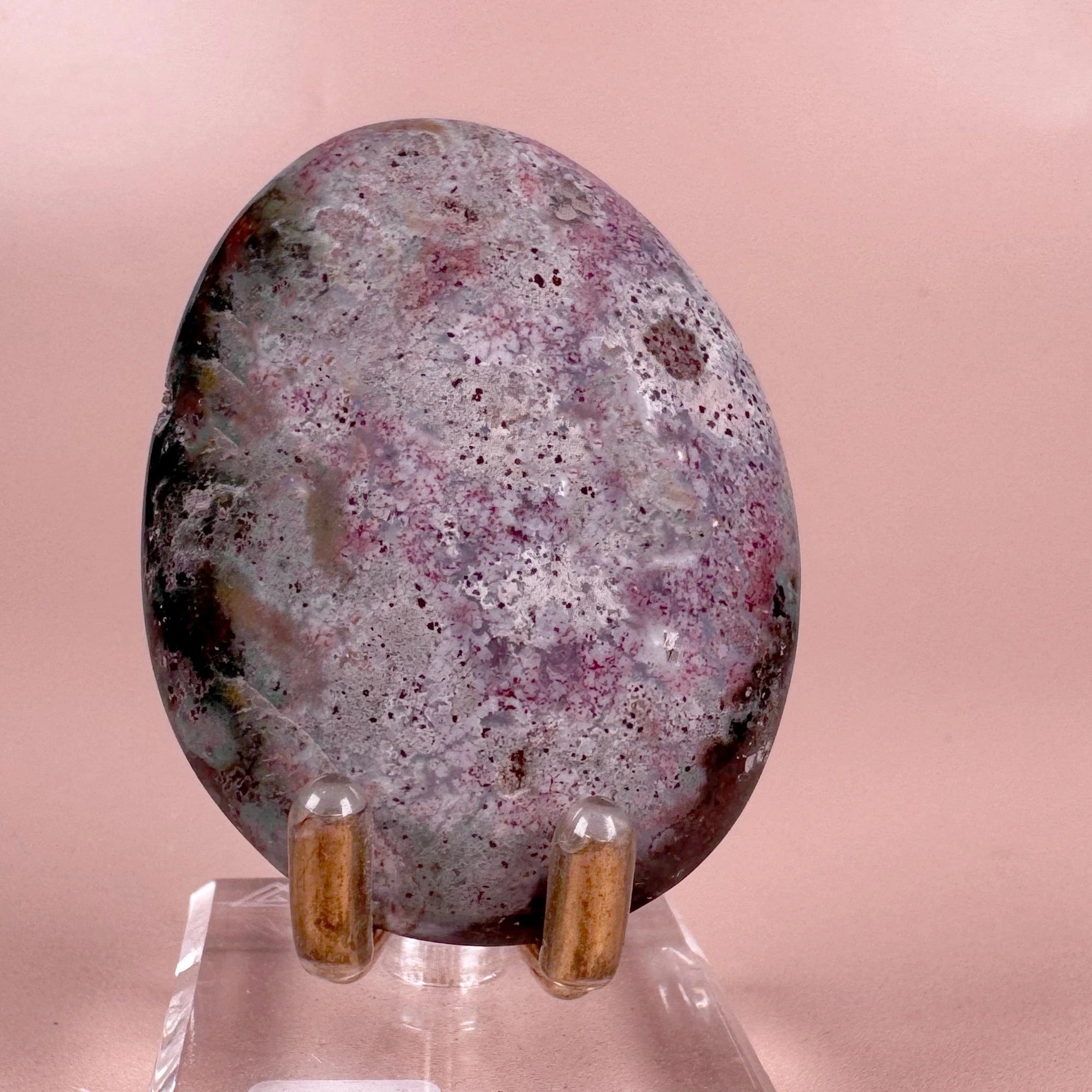 Esté Crystals crystal Pink and Green Sea Jasper Palm