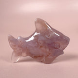 Esté Crystals crystal Pink Flower Agate Shark