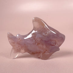 Esté Crystals crystal Pink Flower Agate Shark